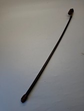 Vintage Plaited Brown Leather Horse Riding Whip Crop - Small Repair needed