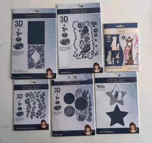 Tattered lace decoupage - 3d,