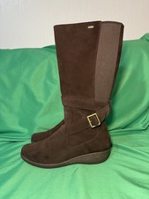 Clarks Active Air Goretex Women’s Brown Suede Knee High Boots Zipper UK 6.5 E 