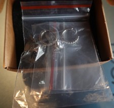 Warren James Children's 925 Silver Huggie Drop Earrings with Clear Gemstone