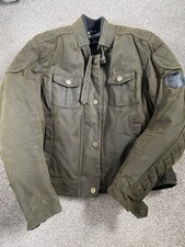 Ladies Oxford Wax Textile Motorcycle Motorbike Jacket Size 14 khaki