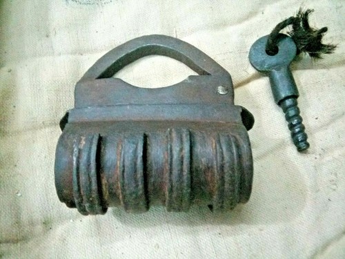 Old iron padlock - iron, lock