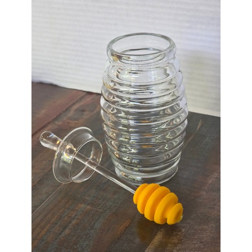 Glass beehive honey pot jar - beehive,