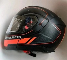 MT ATOM EVO RACE LINE  MATT BLACK MOTORCYCLE MODULAR  FRONT HELMET M 57 58