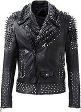 Mens studded leather - studded,
