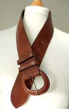 Regent Belt Company Wider Belt Leather Conker Brown MADE IN ENGLAND Waist 26-30"