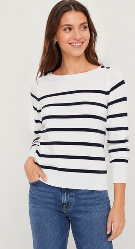Loft women medium navy white - women's,