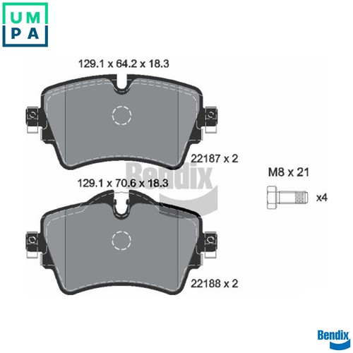 Brake pad set disc - pad,