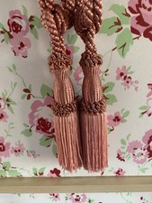 Curtain Tie Backs Pink Tassels Country House Farmhouse Cottage Decor 51 Cm
