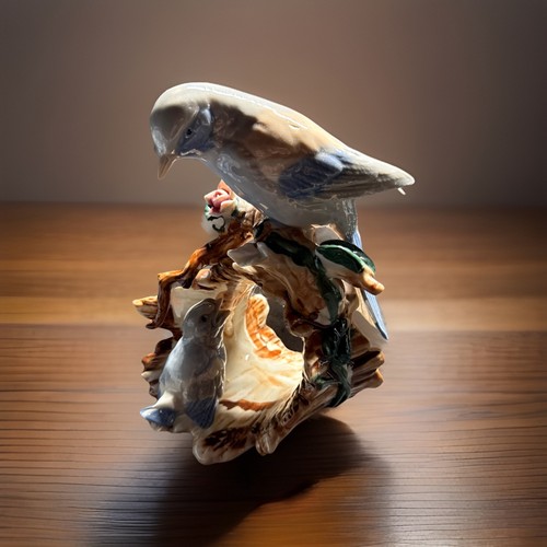 Vintage bird with chick - vintage,