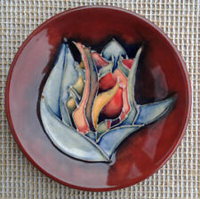 4.5" MOORCROFT - RED TULIP PIN DISH - SALLY TUFFIN