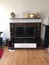 brown/white tv cabinet for living room with storage 