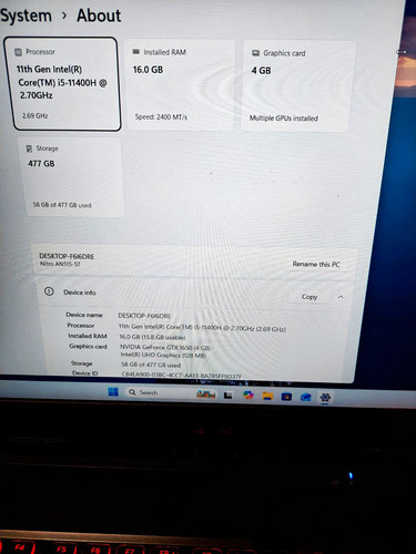 Acer nitro an515 6in - nitro, an515-57