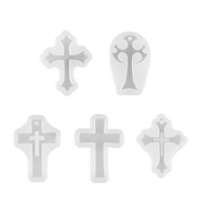 5PCS DIY Silicone Cross Resin