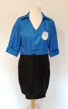POLICE WOMAN DRESS CONSTABLE COPPER COP UNIFORM LADIES FANCY DRESS 1 PC SML ?