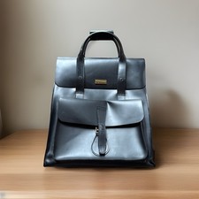 Dr. Martens black unisex backpack rucksack kiev leather bag satchel 15"x12" 277