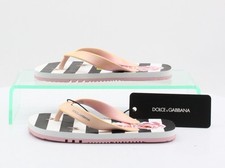 D&G DOLCE & GABBANA CHILDRENS GIRLS SANDALS STRIPED FLORAL UK 11C RRP £125 AD