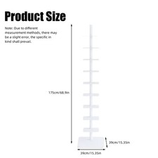 9-Tier Metal Spine Bookshelf