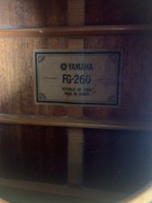 Yamaha Fg260 12 String Project Acoustic Oversize Dreadnaught Guitar