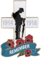 Soldier cross poppies - soldier,