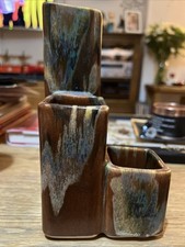 Lamorna Three Section Vase . Vintage And Signed Lamorna