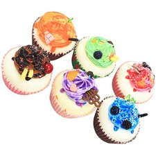 6 Pcs Soft PU Fake Cupcake