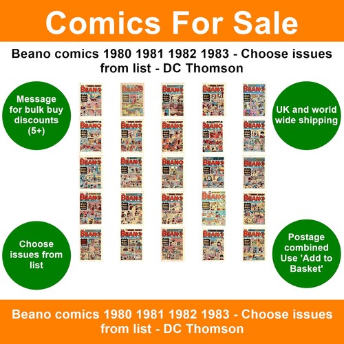 Beano comics 1980 - 1981, 1982