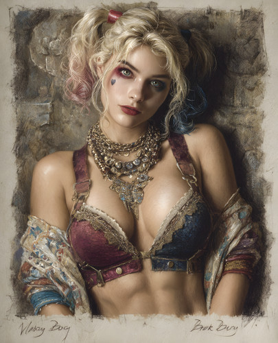 Harley quinn with - harley,