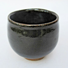 Trevor Corser, Leach St. Ives Pottery, stoneware tenmoku glaze chawan