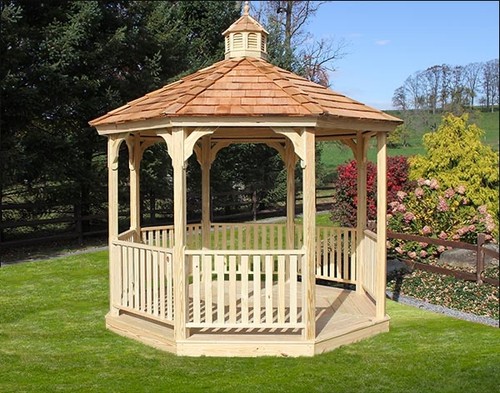 Treated pine garden gazebo - garden,