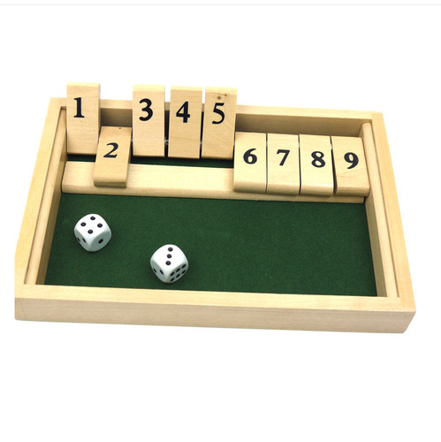 Shut the box game wooden - game,