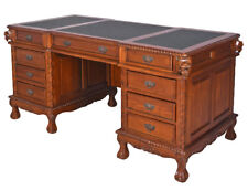 Solid Mahogany Desk Lion Heads