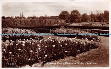 R281549 G 2564 Flower Beds Victoria Park Ilkeston Valentines RP 1947