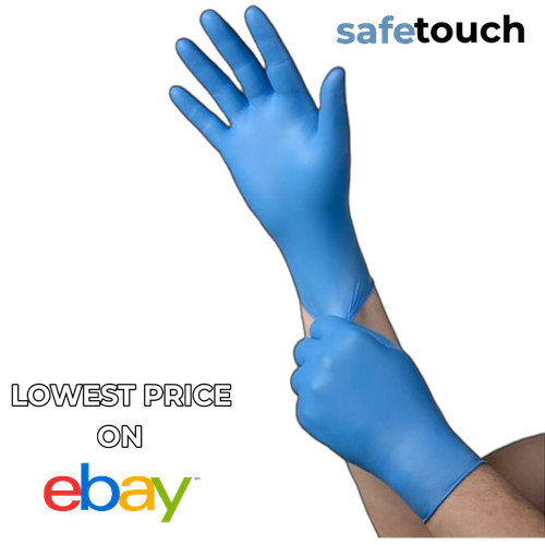 Nitrile gloves blue - blue, powder