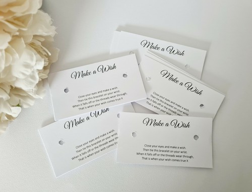 40pcs wish bracelet - card, only