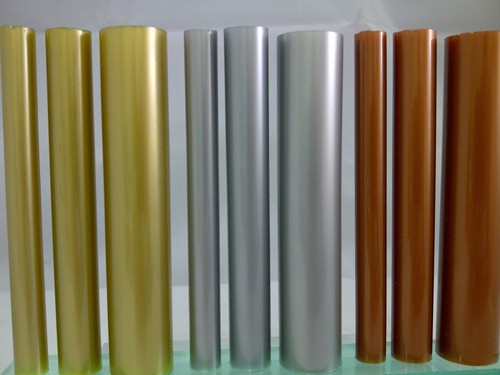 Acrylic round rod - round, metallic