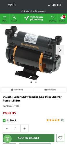 Stuart turner 47342 showermate - stuart,