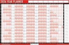 Laminated 2026 A1 Wall Planner