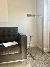 French 1980s Nickel Plated Brass Reading lamp possibly by Christian Liaigre 