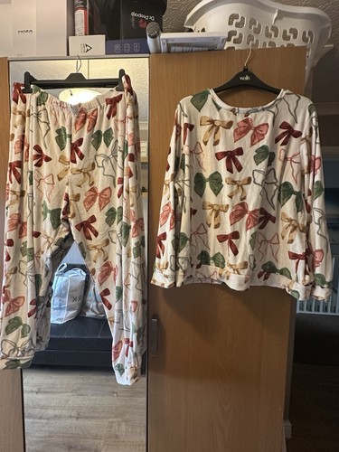 Soft bow print pyjamas - soft,