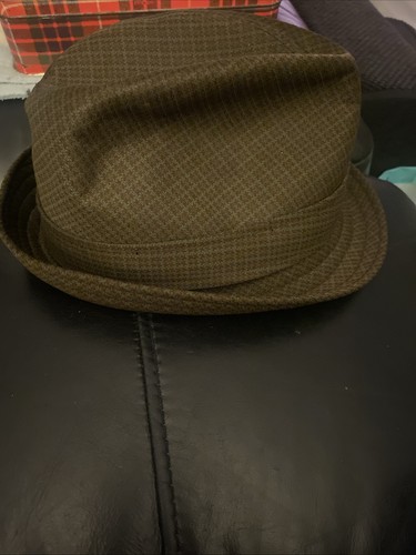 Vintage 1970s tweed trilby hat - tweed,