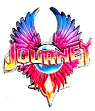 JOURNEY  metal enamel pin badge,   classic rock music band, rare colour enamel