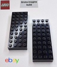 2 x Lego Black 4x10 brick