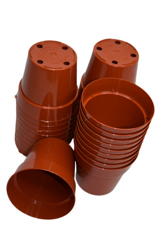 Brown hard plastic - 3",