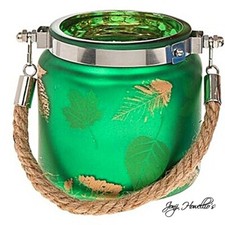 Green Glass Rope Handle