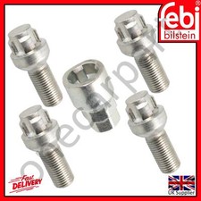 5pc Locking Wheel Nut Bolt Kit