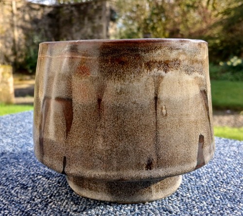 Studio pottery brown toadstall - brown,