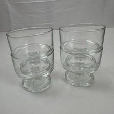 Set Of Four Clear Glass