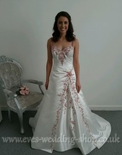 Alfred Angelo 1825 ivory/cherry wedding dress UK 10 - check measurements