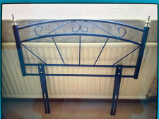 single metal framed headboard